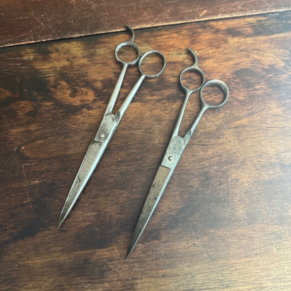 Set of 2 Vintage Barber Shears Scissors Skilcraft Craftsman Made In‎ USA